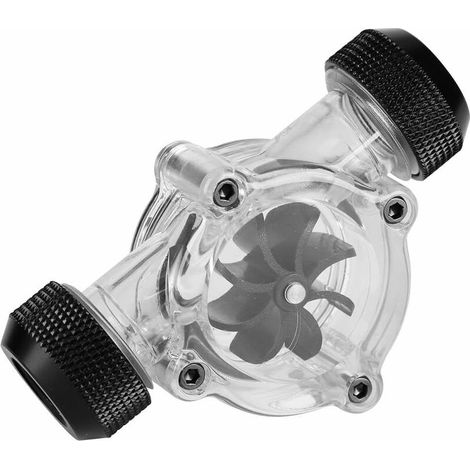 Green Mobility-Débitmètre d'eau de Refroidissement, Indicateur de Débit d'eau, Filetage G1 / 4 8 Roues, pour Ordinateur ou Systèmes de Refroidissement (Noir) (1/5)