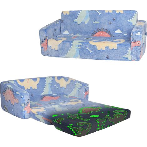 Canapé Enfants Convertible Sofa Bed 2 en 1 pour Filles et Garçons (1/5)