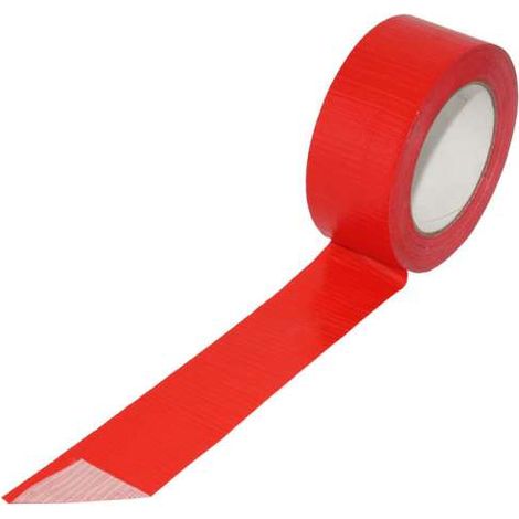 1 Rolle Panzertape 50m x 48mm rot Gewebeklebeband Panzerband Klebeband