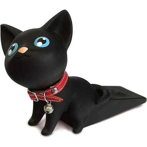 bute De Porte - (noir) Cale De Porte Pour Enfants Chat Mignon - Bute De Porte De Scurit Anti-drapante Et Anti-rayures Pour Toutes Les Surfaces De (1/5)