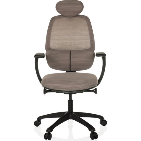[GEBRAUCHT] B-Ware Hjh Office Bürostuhl Drehstuhl Netzstoff Grau Lordosenstütze Synchronmechanik645