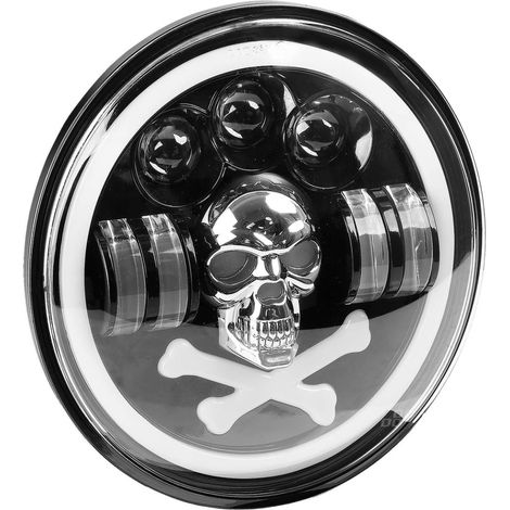 Lámpara de trabajo LED con forma de calavera, adicional decorativa, 12V 24V amio-03695 (1/5)