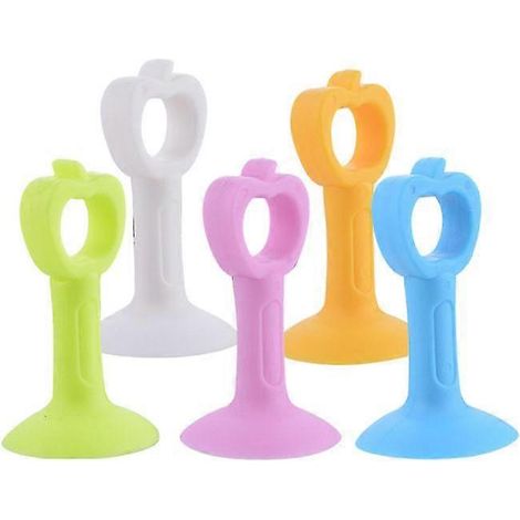Butée de porte en silicone, butée anti-collision pour poignée de porte, protection silencieuse sans perçage, ventouse pour poignée de porte, coussinets anti-choc en silicone pour protéger la poignée. (1/4)