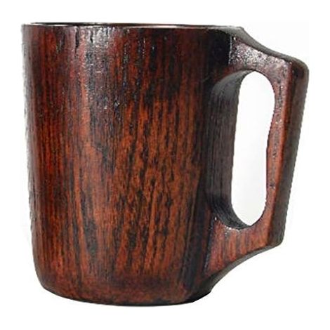 Mug en bois fait main de 35 cl (12 oz) - Mug d'extérieur tendance pour homme - Mug de camping original - Mug à bière pour homme - Mug cadeau pour homme - Mug Viking raffiné (1/5)