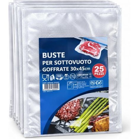 25 Sacchetti Sottovuoto 30x45 cm – Buste Goffrate BPA Free 64429