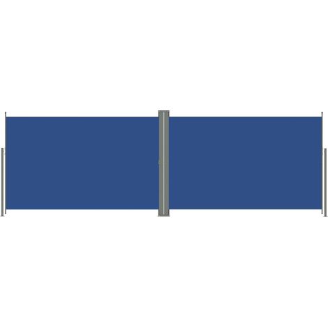 Toldo de protección lateral retráctil para terraza, jardín, terraza, balcón, protección visual, pantalla azul 200 x 600 cm 020007148