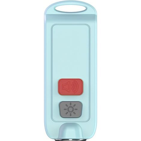 Sirena de alarma personal recargable por USB, resistente al agua, de 130 dB, con luz LED intermitente y llavero de alarma de emergencia - Verde (1/5)