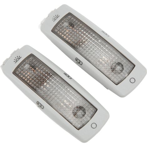 Lot de 2 plafonniers de lecture arrière 3B0947291, coque grise, haute luminosité, de remplacement pour Bora Caddy (1/5)