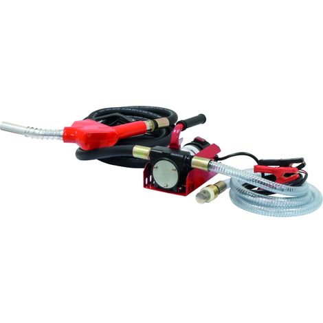 Pompe à gasoil 12V 35L/min pistolet d' aspiration et refoulement en kit (1/3)
