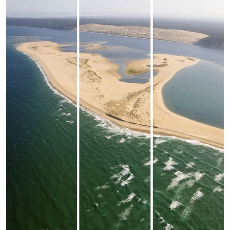 Triptyque sur toile banc d'Arguin 90x97 cm (1/4)