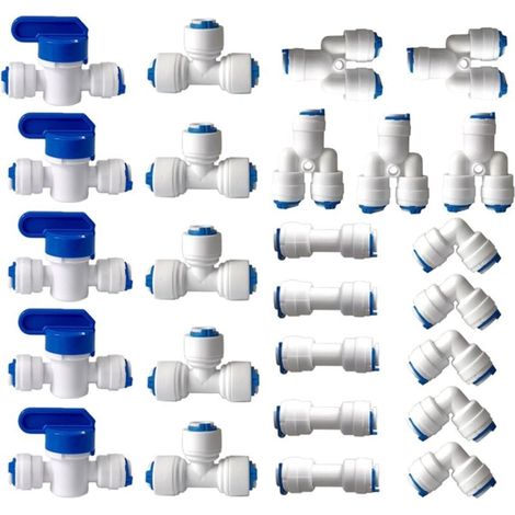 Raccord Osmoseur de filtre à eau, Raccord Droit 1/4\ (1/4)