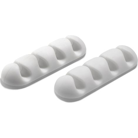 CLIP ADHESIVO MULTIPLE PARA CABLE BLANCO BLISTER 2 (1/4)