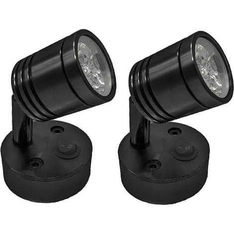 Lampe LED 12V pour camping-car, spot de lecture mural pour voiture, caravane, bateau, éclairage intérieur pour camping-car. (1/5)