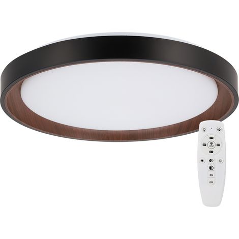 Plafón LED Decorativo 40W CCT 3000-6000ºK (Tonalidad Luz Regulable) Control Remoto Acabado Negro (1/5)
