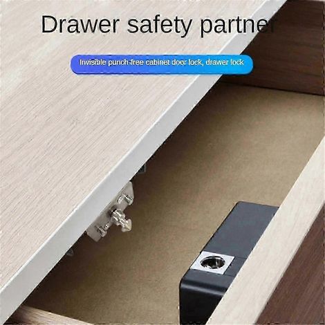 Serrure de porte intelligente en bois, serrure électronique invisible sans clé, carte à puce, l'application TTlock déverrouille les armoires et les unités de rangement. (1/5)