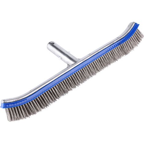 18 Inch Pool Brush, Steel Bristles, Spring-Loaded Pool Cleaning Brush, Spa Pond Cleaning Brush, 44 x 16 cm (1/5)