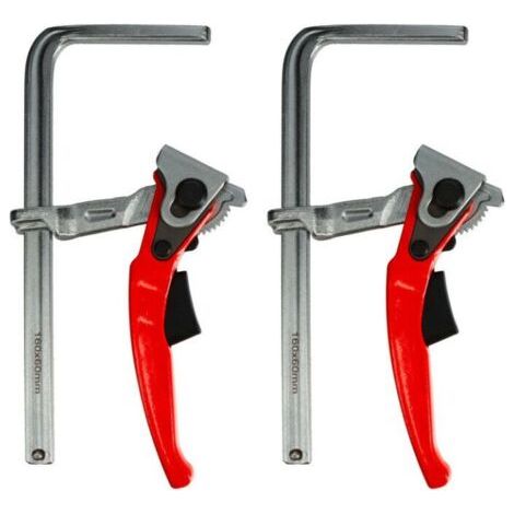 royaluxe-Serre-joint à levier 300mm X2 – Capacité de serrage 150kg – Acier forgé anti-corrosion – Compatible rails de guidage (1/5)