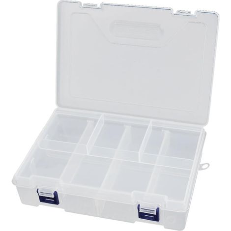 Abnehmbare 10 Steckplätze Klarweiß Komponenten Aufbewahrungsbox Halter 234mmx168mmx62mm (1/4)