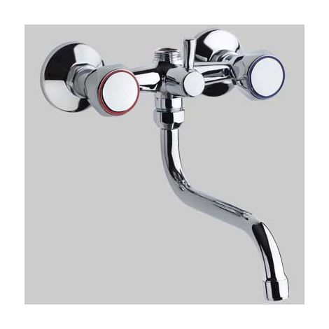LAVELLO A MURO ATTACCO LAVATRICE CROMO FROMAC  3/4     FROMAC