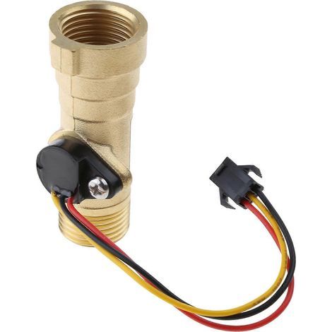 Capteur de débit d'eau à effet Hall G1/2" 1-25 L/min - 1,75 MPa