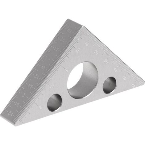 Triangle de mesure, carré en alliage d'aluminium, carré à 45 degrés, triangle en alliage d'aluminium, lecture claire et durable