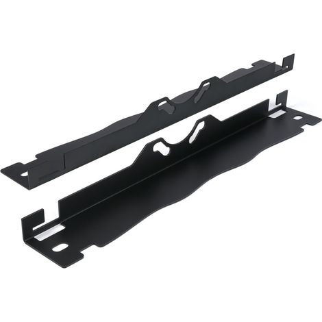 Plaques d'alignement de pincement robustes, 2 pièces, en acier inoxydable, avec trous de suspension pour un rangement mural facile, noires. (1/5)