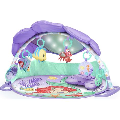 DISNEY BABY -KLEINE SIRENE- Babyspieldecke mit Entwicklungsspielbogen, sensorischen und musikalischen Spielzeugen, Lichtergirlande, Babygeschenk (1/4)