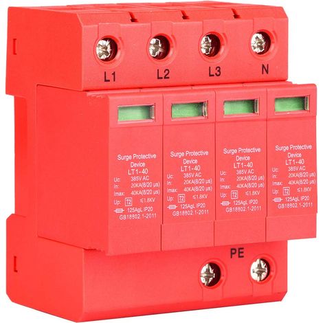 Parasurtenseur 4P 40KA Protection Contre Les Surtensions Domestique 385V Montage sur Rail pour Installation Électrique Sécurisée (1/5)