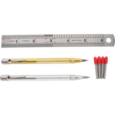 [JAMAIS UTILISÉ]Stylo à graver magnétique à pointe en carbure de tungstène avec 4 pointes de rechange pour verre et céramique (1/5)