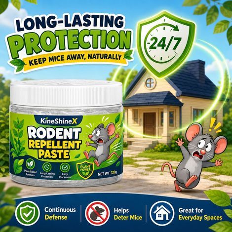 KineShineX Lang anhaltender Rattenabwehrbalsam, Kräuterformel, geeignet für den Innenbereich, Garten und Fahrzeug, einfach zu platzieren, um Ratten fernzuhalten. (1/5)