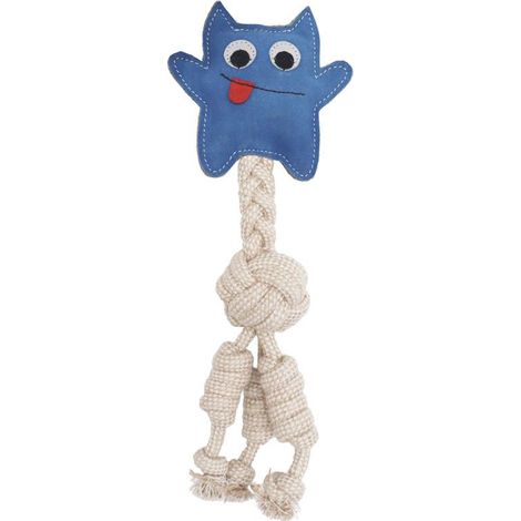 Gioco per cani mostro con corda blu 39 cm monster instinct