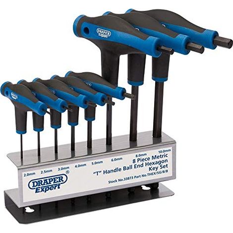 Chiavi e bussole Draper hex key set cromo vanadio teste sferiche