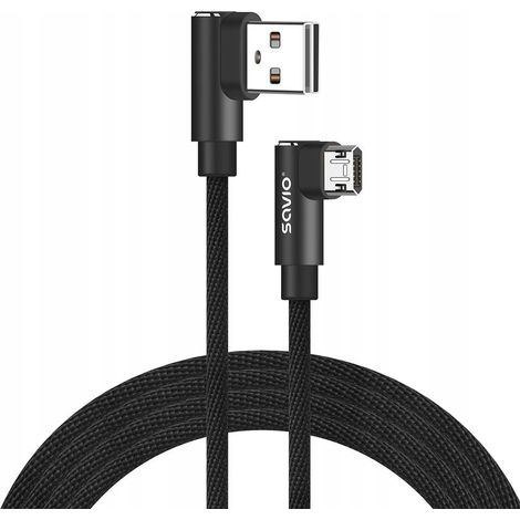 Cavo Savio USB - microUSB tipo B, 2 m, nero, 1 pz. (1/4)