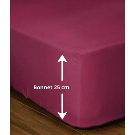Spannbettlaken - LOVELY HOME - LH71616 - 140x190+25 cm - Fuchsia
