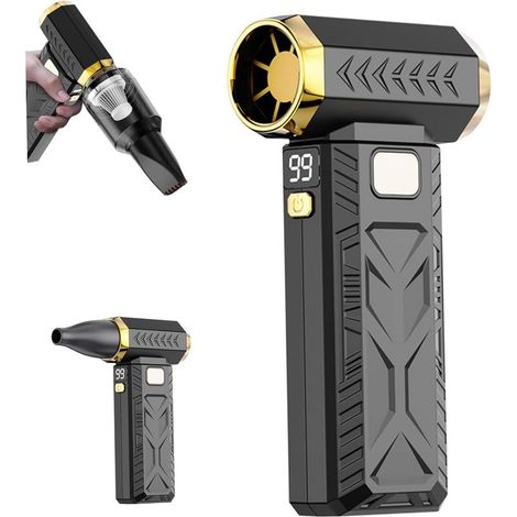 Souffleuse à neige sans fil / Souffleur sécheur de voiture puissant à 6 niveaux de vitesse,avec moteur haute vitesse et batterie 10 000 mAh Appareil électrique portable pour le déneigement (1/5)