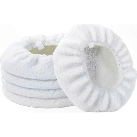 Lot de 5 tampons de polissage de 25 cm (10 pouces) pour le cirage et le lustrage automobile (1/5)