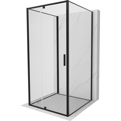 Mexen Exo-R 3S Duschkabine 3-seitig schwenkbar 110 x 110 cm, transparent, schwarz - 819-110-110-70-00-3S (1/5)