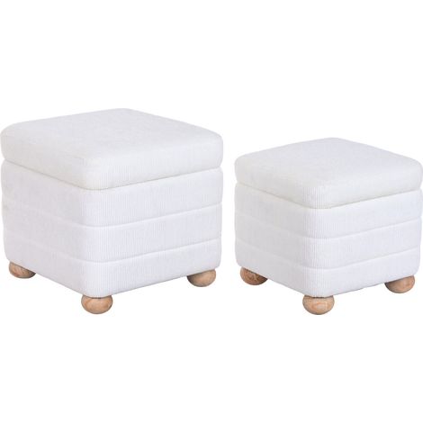 Reposapies Set 2 Poliester 43X43X40 Almacenaje Int (1/5)