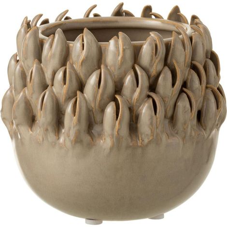 Cache-Pot "Ibiza Céramique" 11cm Gris (1/2)