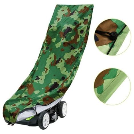 Housse de tondeuse à gazon imperméable à l’eau Housses de tondeuse à pousser, camouflage, 25x76x44 pouces (1/4)
