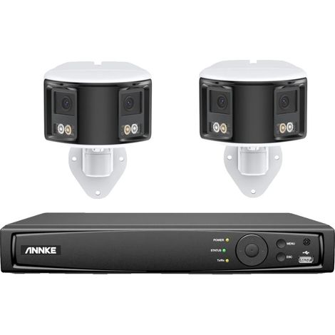 Système de Caméra de Sécurité, Résolution 6 MP, Vue Panoramique 180°, 2PCS 0TB (1/2)