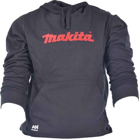 Makita Hoodie Helly Hansen Workwear Black Hoodie Jacket Jumper + Pocket - Large