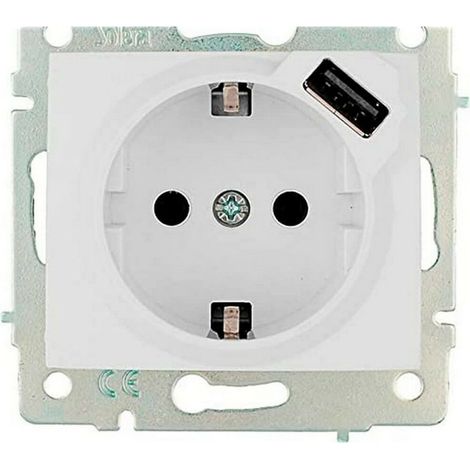 Base Bipolare t/tl 16A 250V con Alimentazione USB Serie Europa Solera ERP60USB