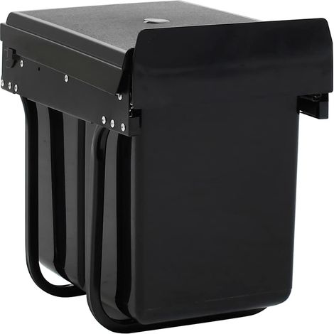 vidaXL Cubo de basura extraíble en armario de cocina cierre suave 20 L (1/2)