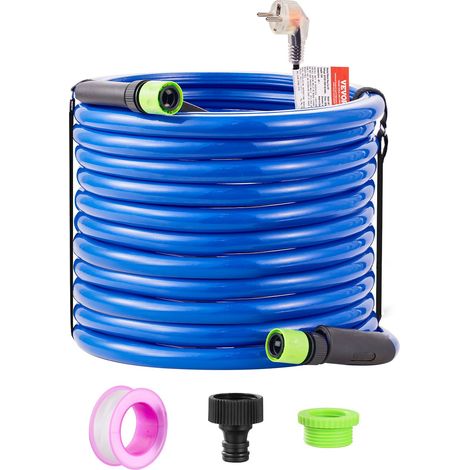 Tuyau d'Eau Chauffant 22,9 m pour Camping-car, Tuyau d'Eau Potable Antigel jusqu'à -42,7 ℃, Autorégulation Automatique, Diamètre Intérieur de 16 mm avec Raccords Rapides, sans Plomb et sans BPA (1/5)