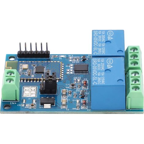 Module Bluetooth 2 voies 5V pour contrôle à distance via application Android, interrupteur sans fil pour téléphone mobile (1/5)