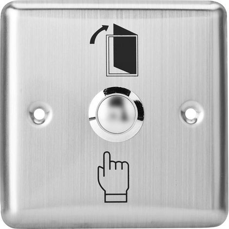 Bouton de Sortie, Commutateur NO/COM Système Bouton de Déverrouillage D'urgence Bouton de Dégagement D'accès à la Sortie de Porte en Acier Inoxydable pour le Verrouillage du Contrôle D'accès-1pcs (1/5)