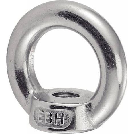 25 Ecrous à Anneau M6 mm - TYPE DIN 582 - UNI 2948 - Inox A2 - D-Work (1/5)