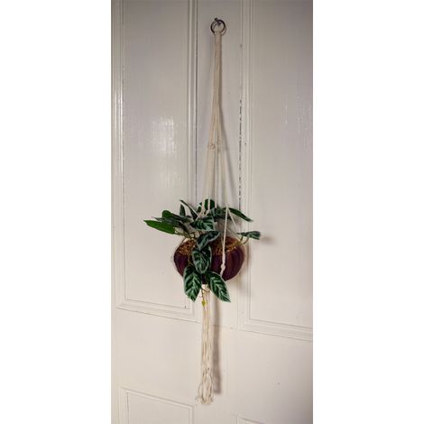 85cm Hanging Artificial Potted Pothos Plant with Planter (1/3)