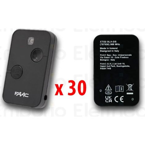 faac 30 x télécommande 2 canaux xt2 868 slh lr 787009